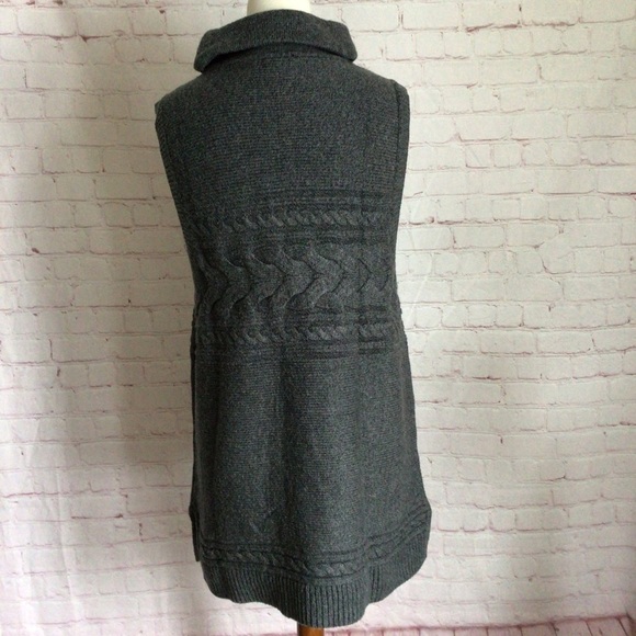 Talbots Gray Sleeveless Turtleneck Sweater Dress - Size Small - Picture 5 of 7